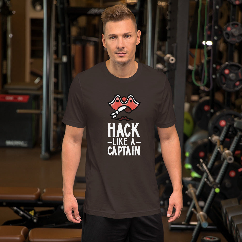 Hack like a captain - Short-Sleeve Unisex T-Shirt by DarkByteGear