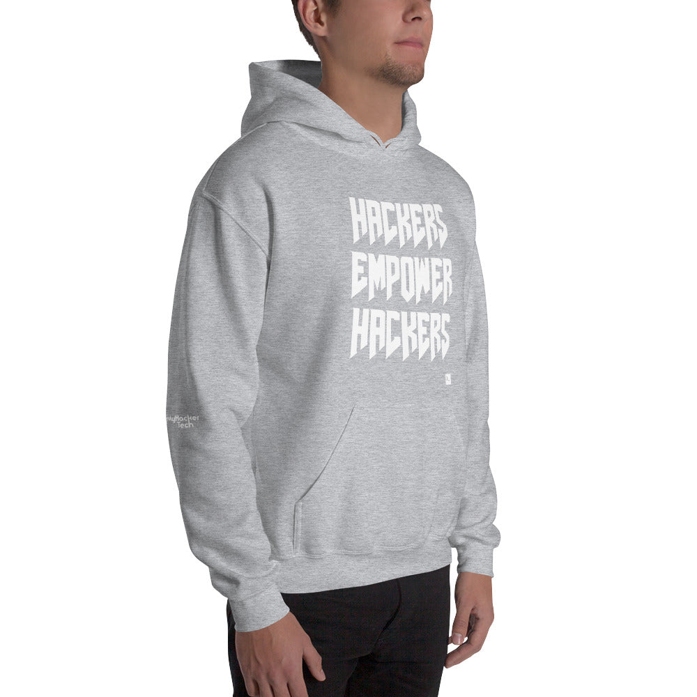 Hackers empower hackers - Unisex Hoodie by DarkByteGear