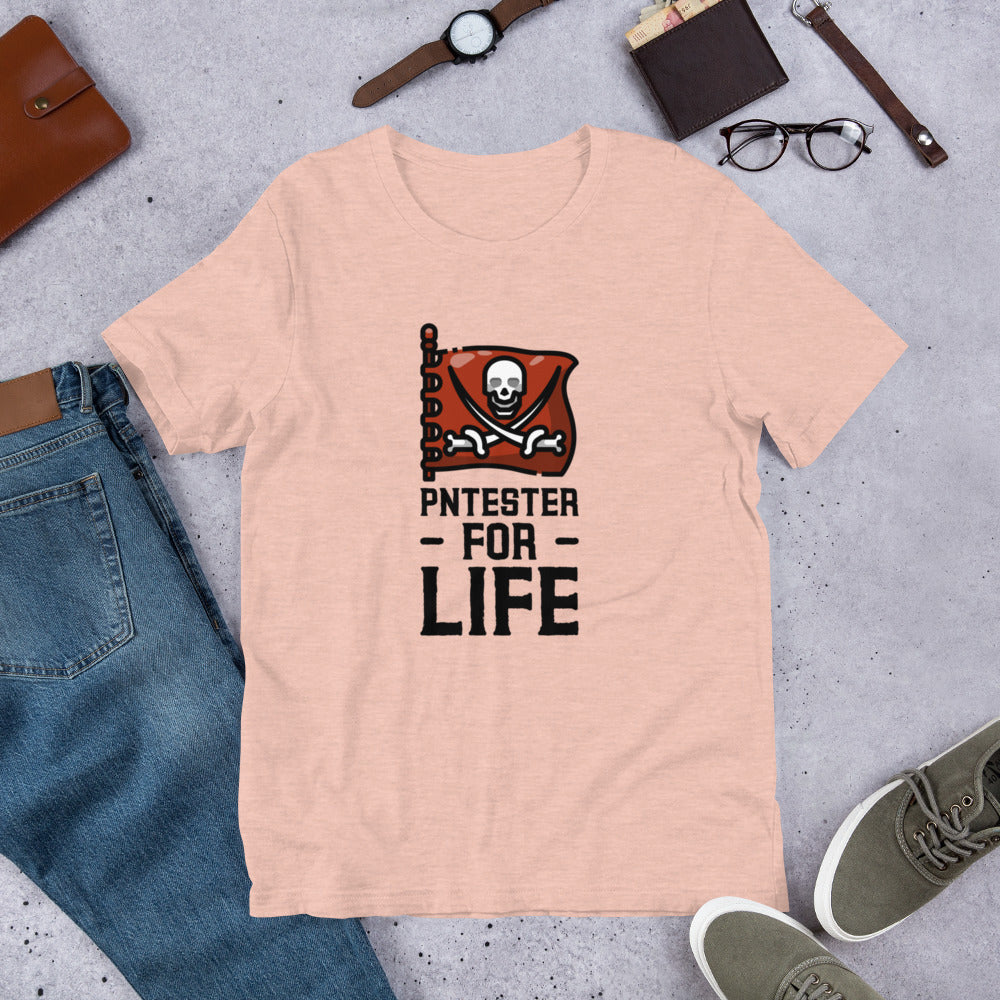 Pentester for life - Short-Sleeve Unisex T-Shirt (black text) by DarkByteGear