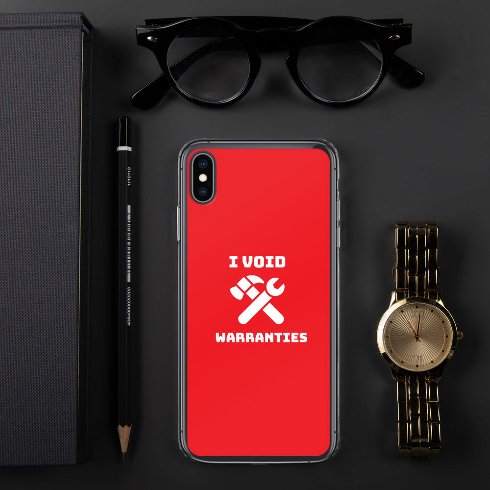 I void warranties - iPhone Case (red) by DarkByteGear