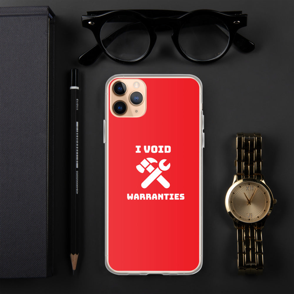 I void warranties - iPhone Case (red) by DarkByteGear