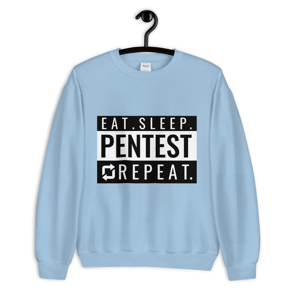 Eat sleep pentest repeat - Unisex Sweatshirt by DarkByteGear