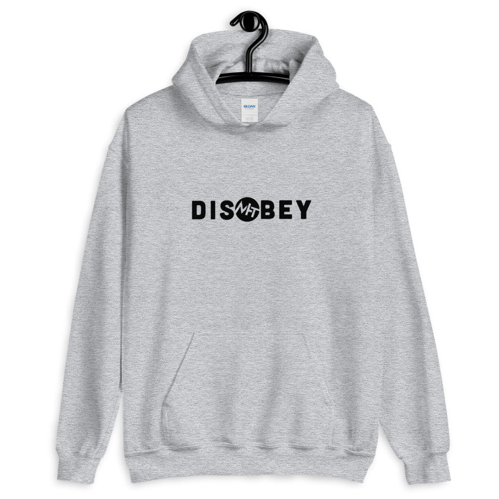 Disobey - Unisex Hoodie (black text) by DarkByteGear