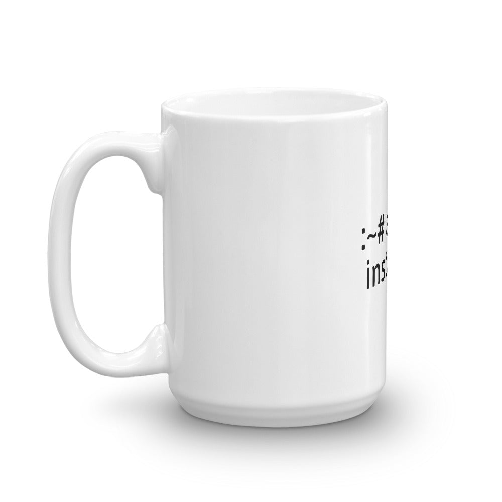 "apt-get install tea" Hacker Mug (White) by DarkByteGear
