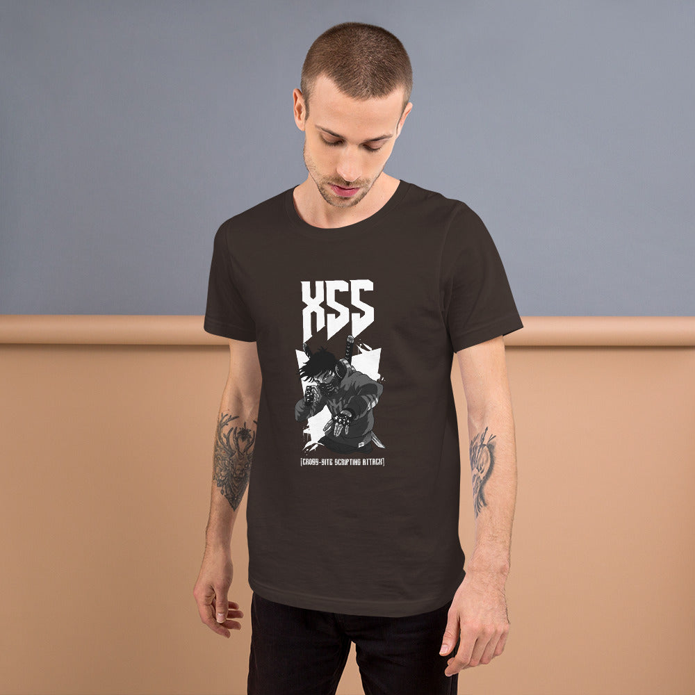 XSS cross-site scripting attack - Short-Sleeve Unisex T-Shirt by DarkByteGear