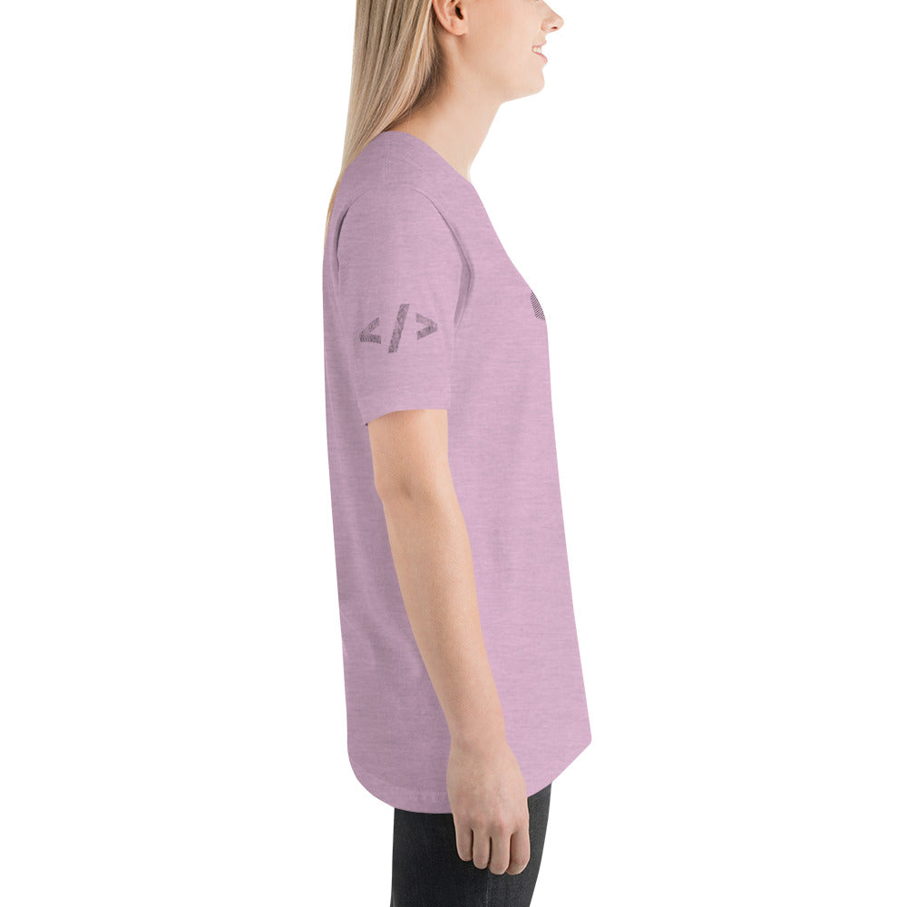 Culture of code in ASCII characters - Short-Sleeve Unisex T-Shirt (black text) by DarkByteGear