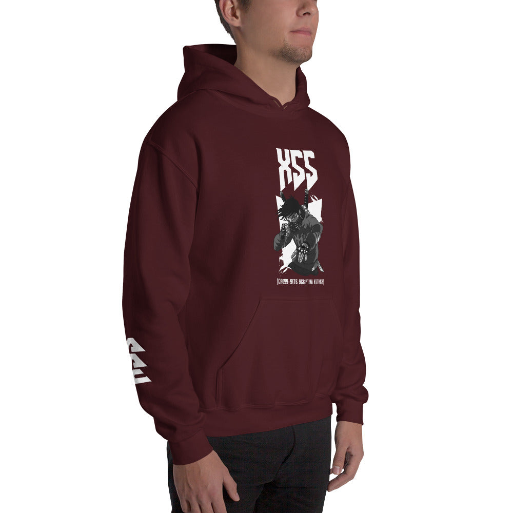 XSS cross-site scripting attack - Unisex Hoodie by DarkByteGear
