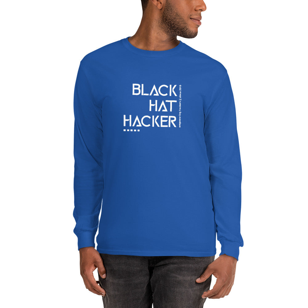 Black Hat Hacker v1 - Men’s Long Sleeve Shirt by DarkByteGear