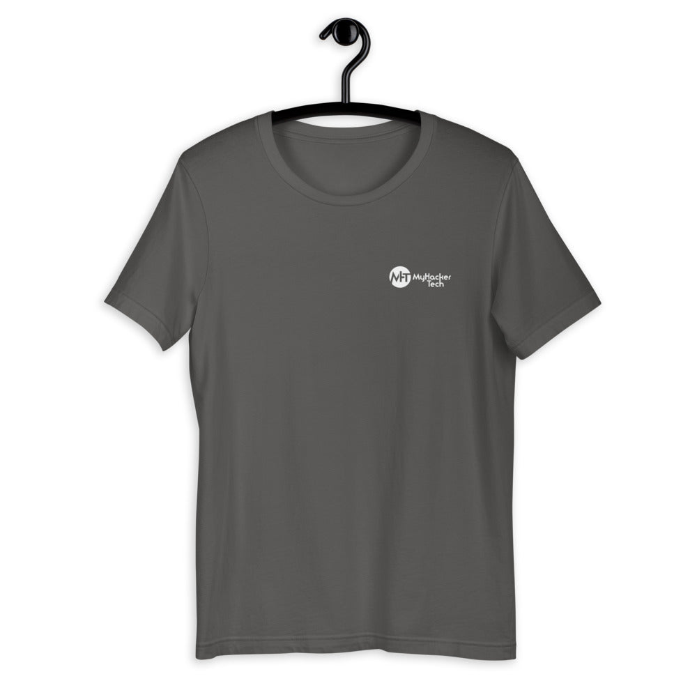 Keep calm and escalate privileges - Short-Sleeve Unisex T-Shirt (with back design) by DarkByteGear