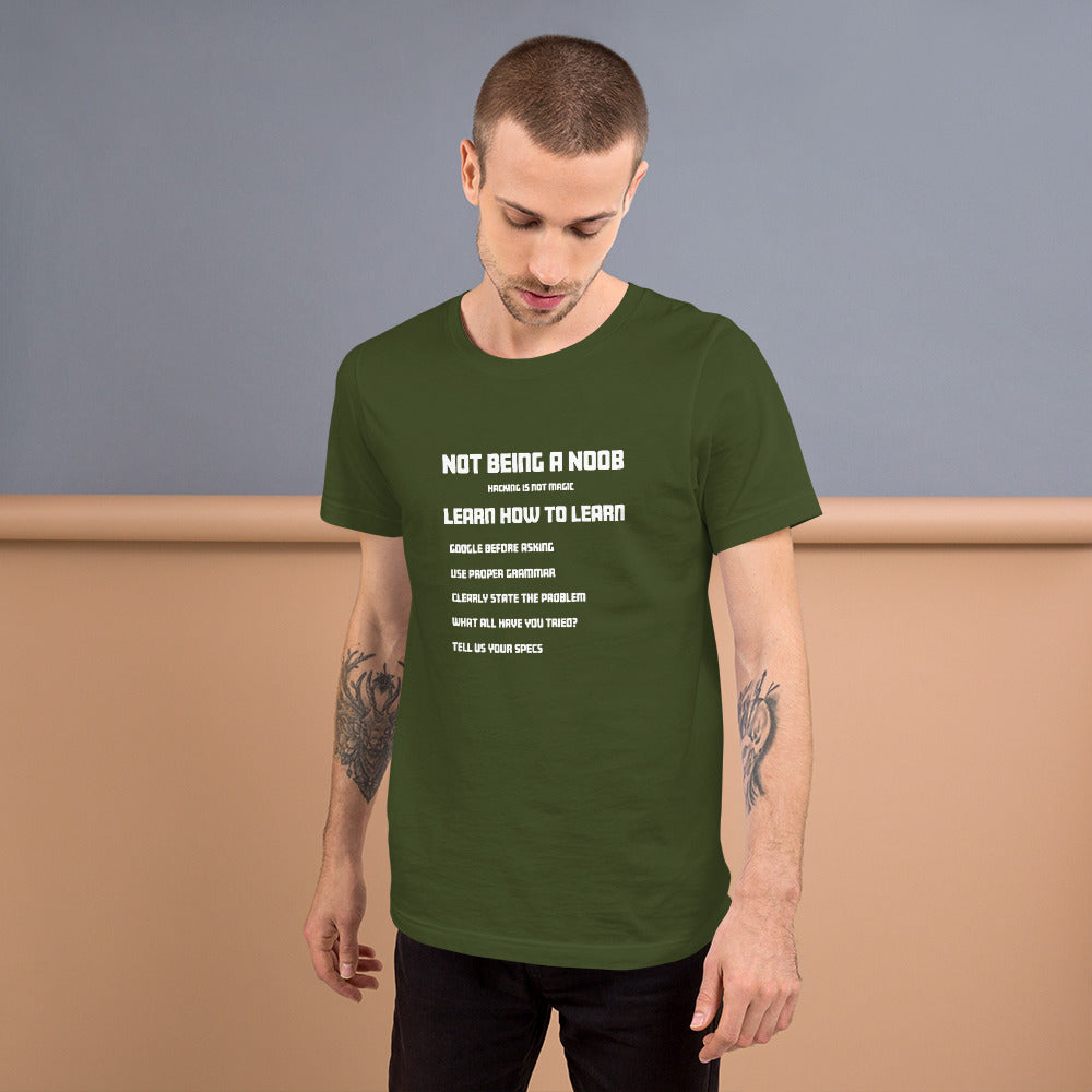 Not Being A Noob - Short-Sleeve Unisex T-Shirt by DarkByteGear