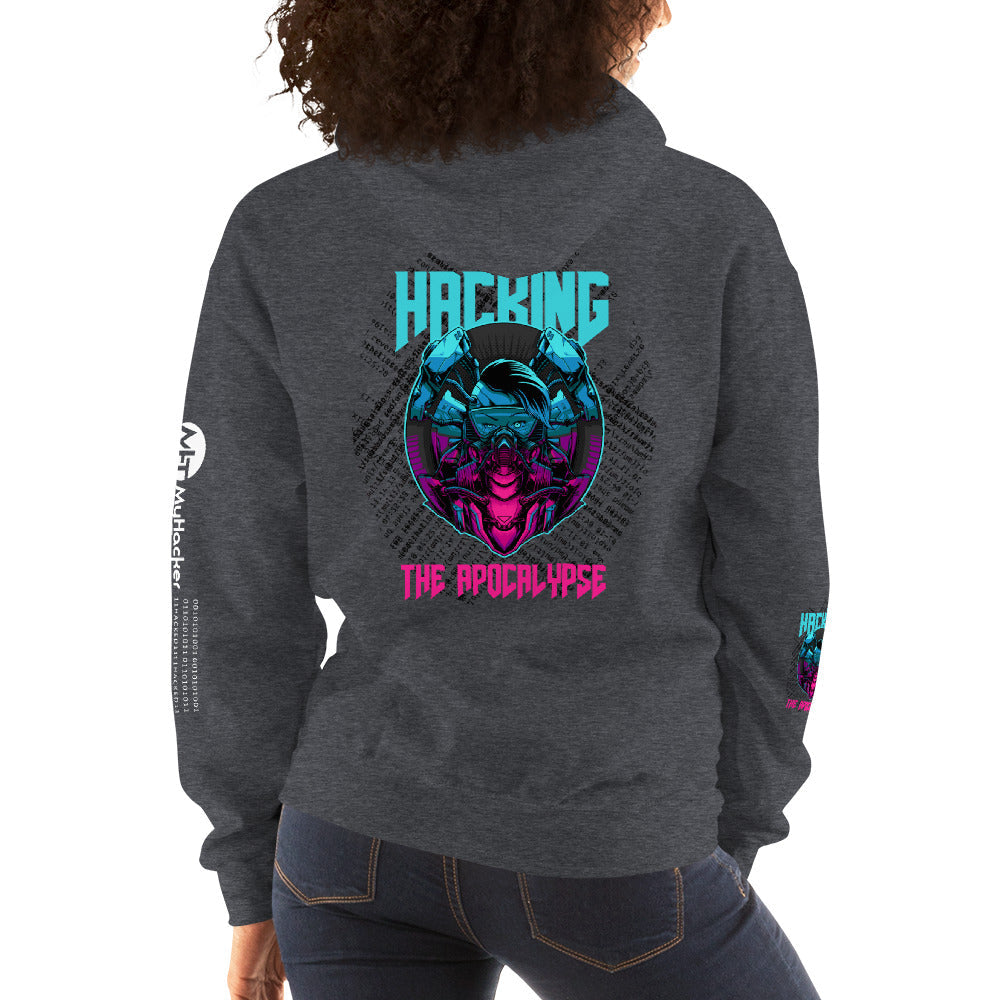 Hacking the apocalypse v1 - Unisex Hoodie (with all sides design) by DarkByteGear