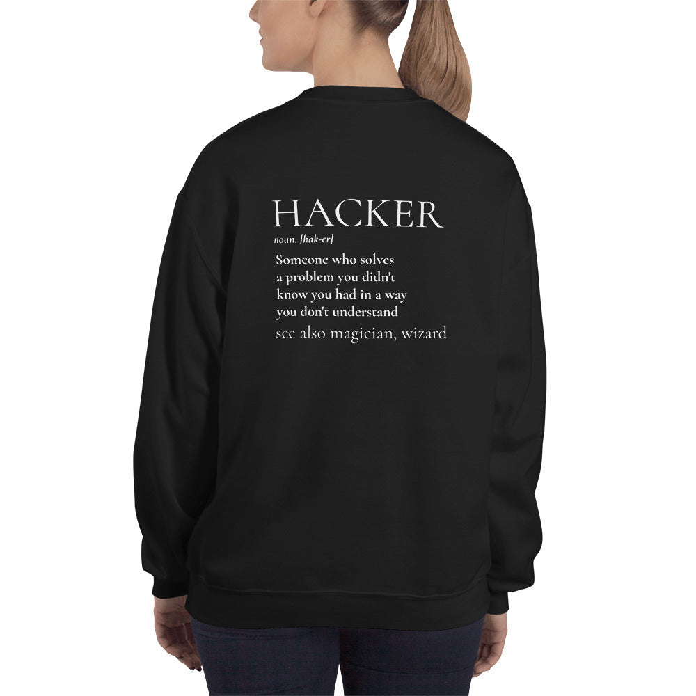 HACKER noun. [hak-er] - Unisex Sweatshirt by DarkByteGear