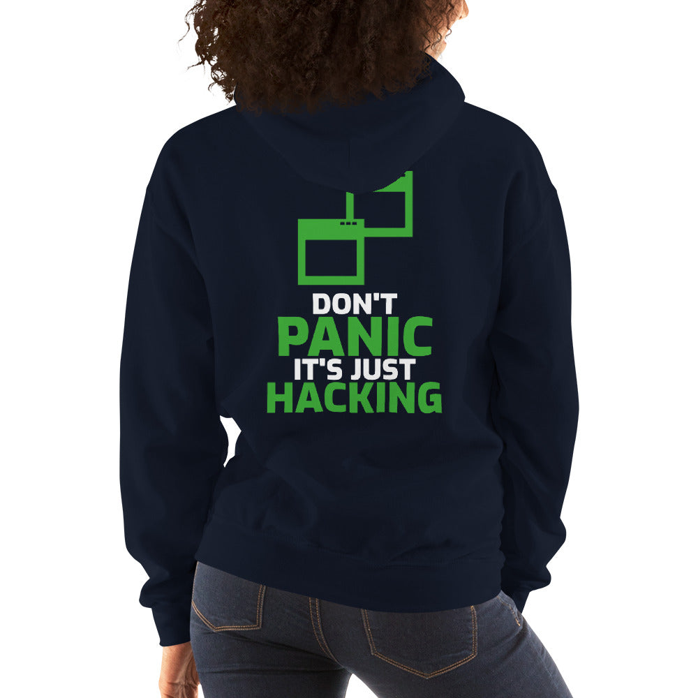 Don't panic it's just hacking - Unisex Hoodie by DarkByteGear
