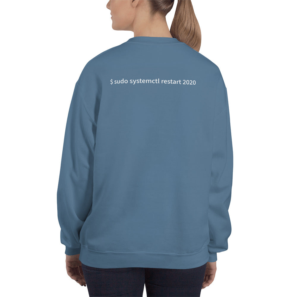 $ sudo systemctl restart 2020- Unisex Sweatshirt (with back design) by DarkByteGear