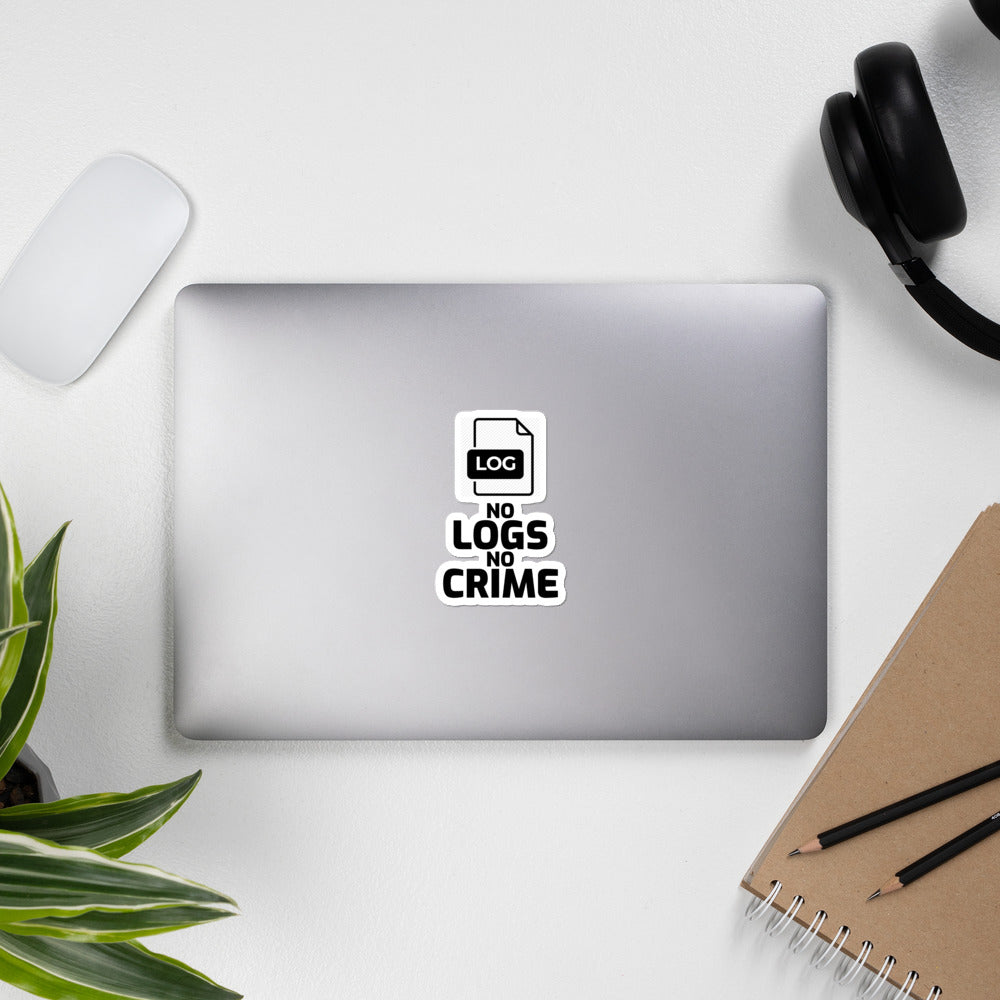 No logs no crime - Bubble-free stickers by DarkByteGear