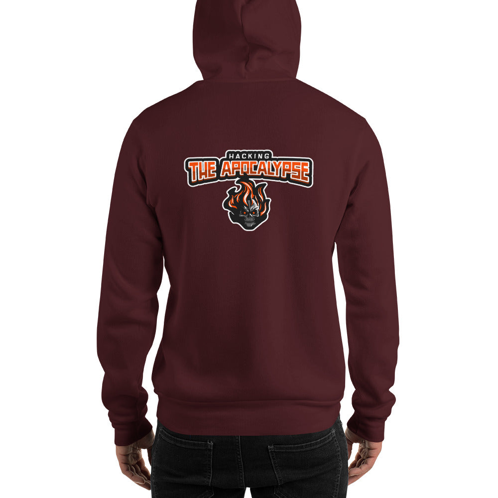 Hacking the apocalypse v1 - Unisex Hoodie (with back design) by DarkByteGear