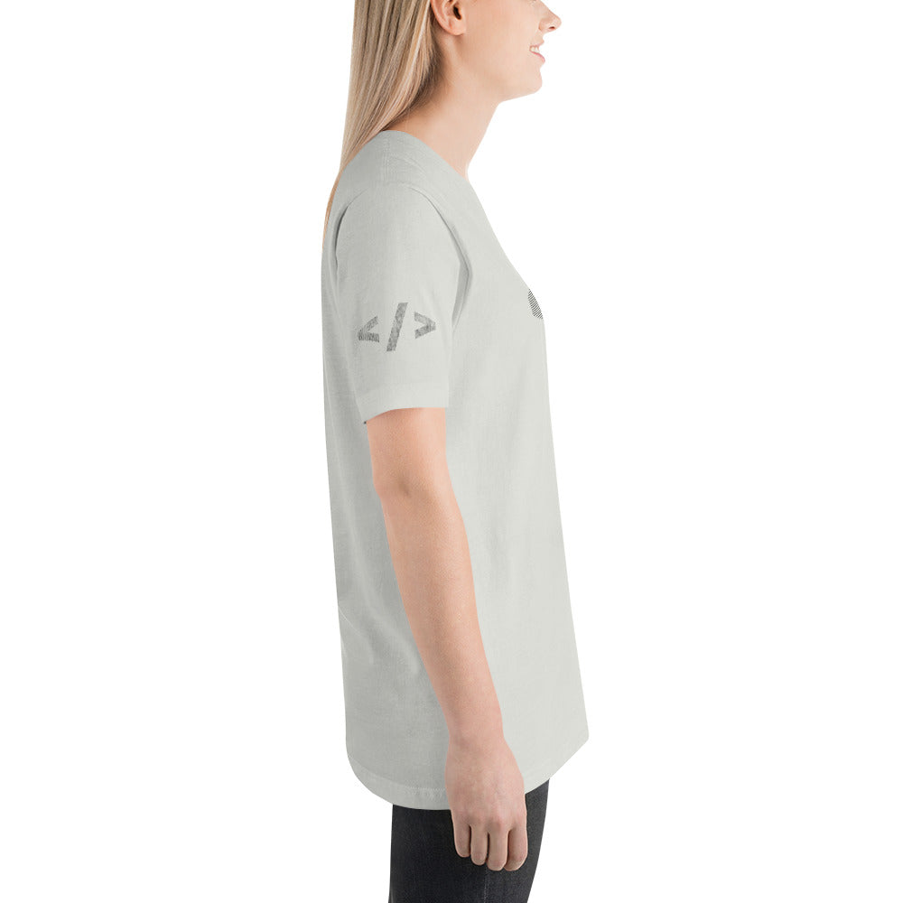 Culture of code in ASCII characters - Short-Sleeve Unisex T-Shirt (black text) by DarkByteGear