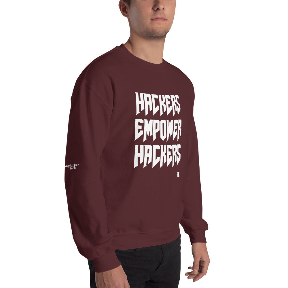 Hackers empower hackers - Unisex Sweatshirt by DarkByteGear
