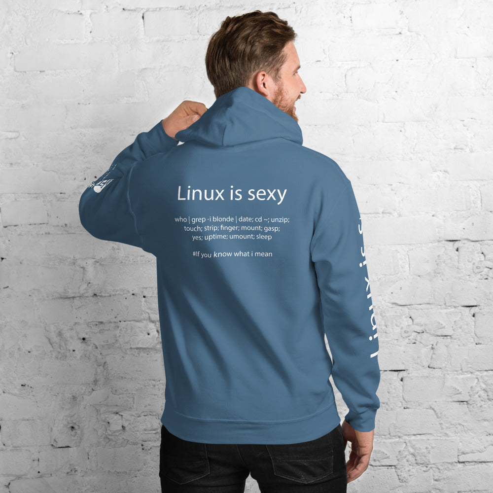 Linux is sexy - Unisex Hoodie ( with all sides designs ) by DarkByteGear