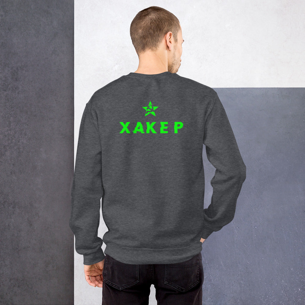 X A K E P - Unisex Sweatshirt (green) by DarkByteGear