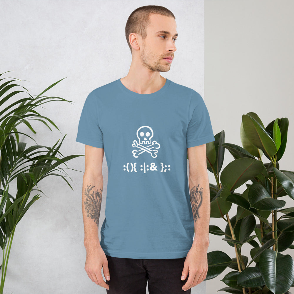 Bash Fork Bomb Linux - Short-Sleeve Unisex T-Shirt by DarkByteGear