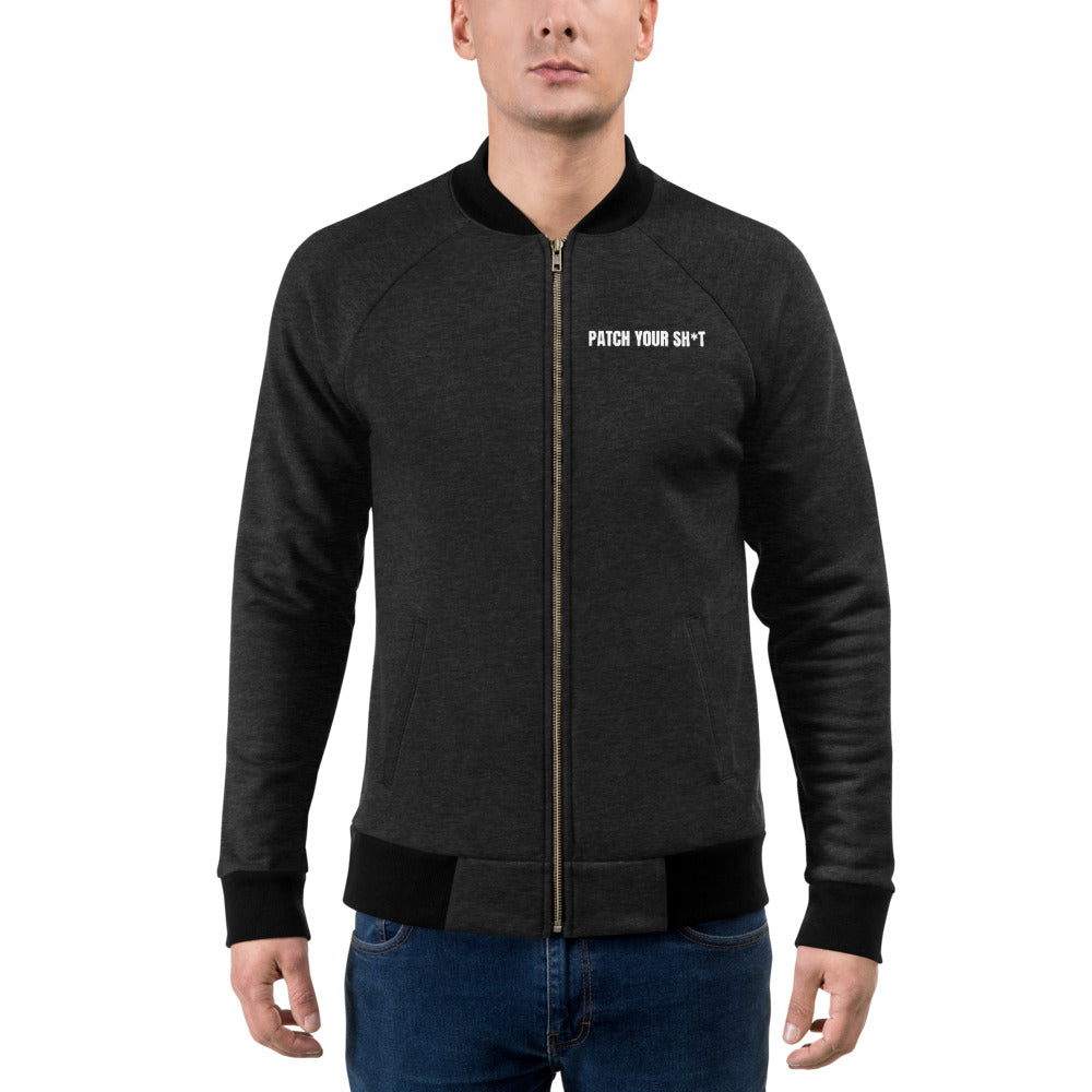 PATCH YOUR SH*T - Bomber Jacket (white text) by DarkByteGear