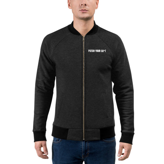 PATCH YOUR SH*T - Bomber Jacket (white text) by DarkByteGear