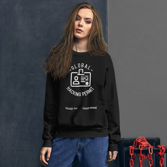 Global Hacking Permit 3389 - Unisex Sweatshirt by DarkByteGear