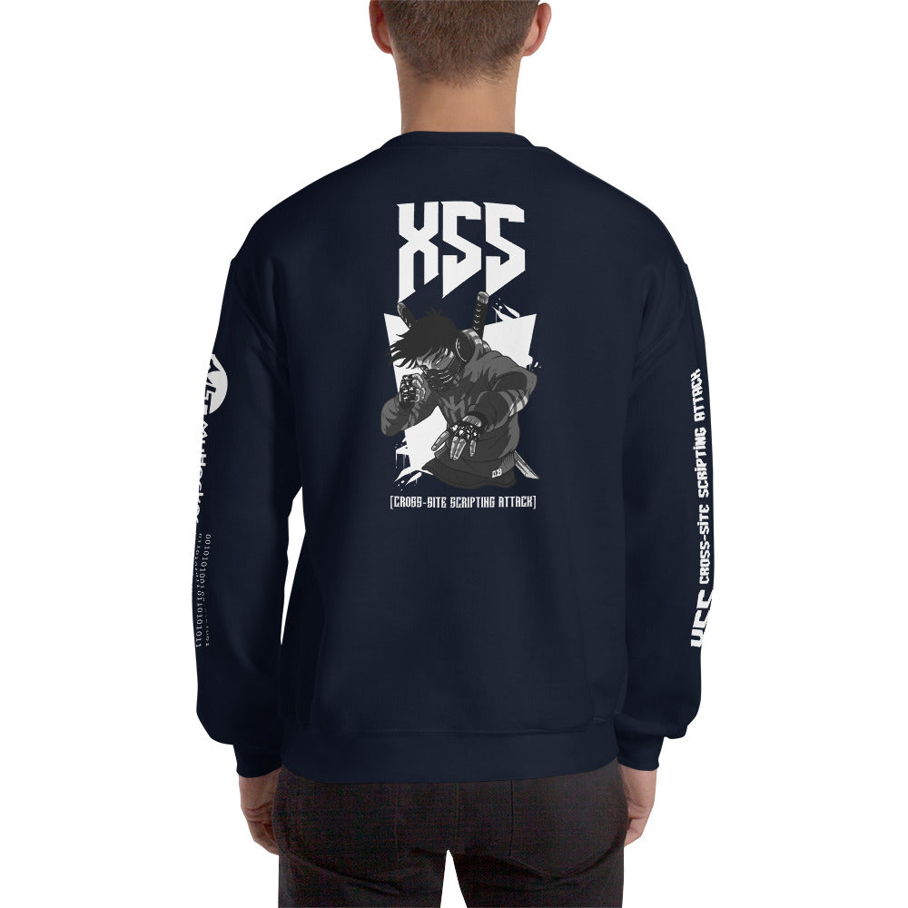 XSS cross-site scripting attack - Unisex Sweatshirt by DarkByteGear