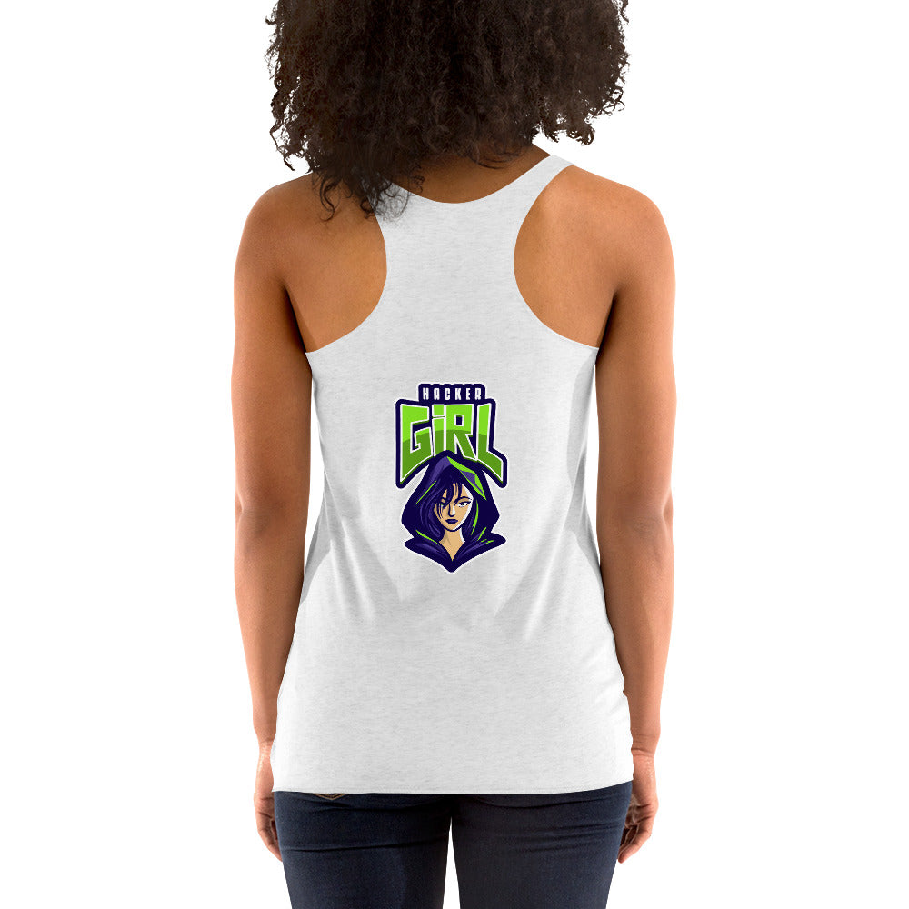 Hackergirl v.1 - Women's Racerback Tank by DarkByteGear