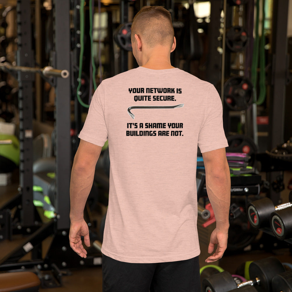 Your network is quite secure - Short-Sleeve Unisex T-Shirt (black text) by DarkByteGear
