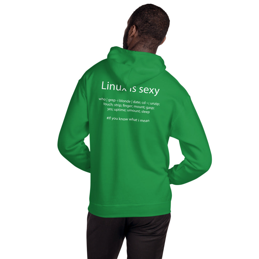 Linux is sexy - Unisex Hoodie ( with back design) by DarkByteGear