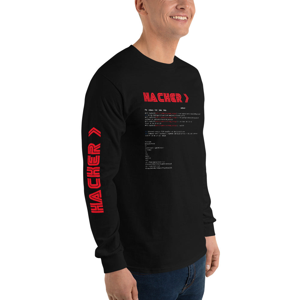 Hacker v3 - Men’s Long Sleeve Shirt by DarkByteGear