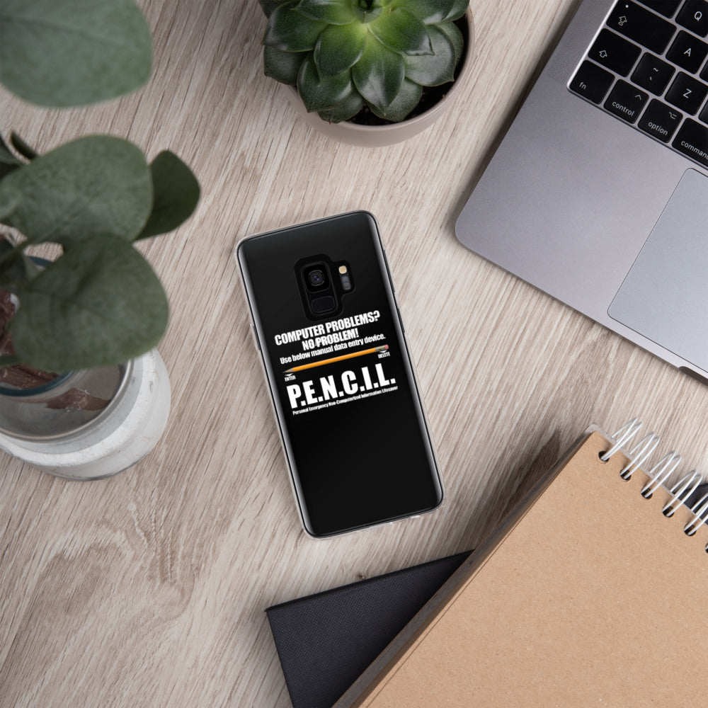 P.E.N.C.I.L. - Samsung Case (white text) by DarkByteGear