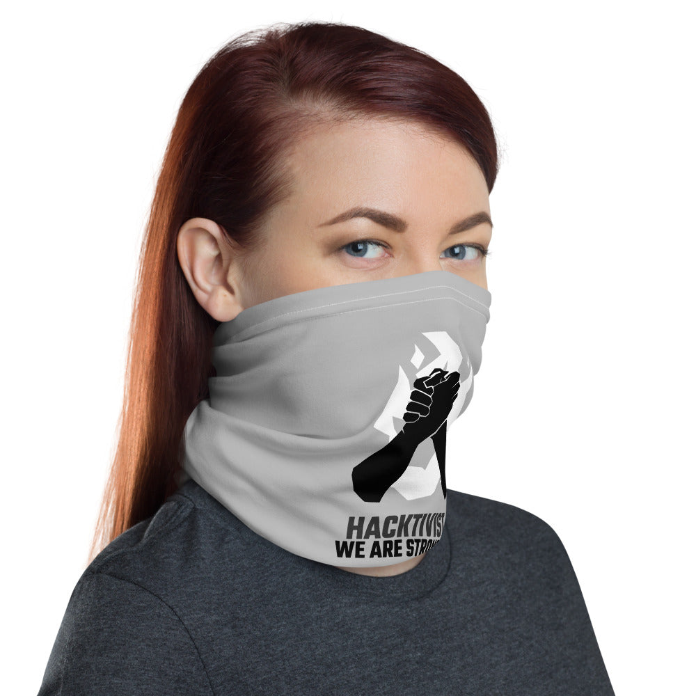 Hacktivist - Neck Gaiter (black text) by DarkByteGear