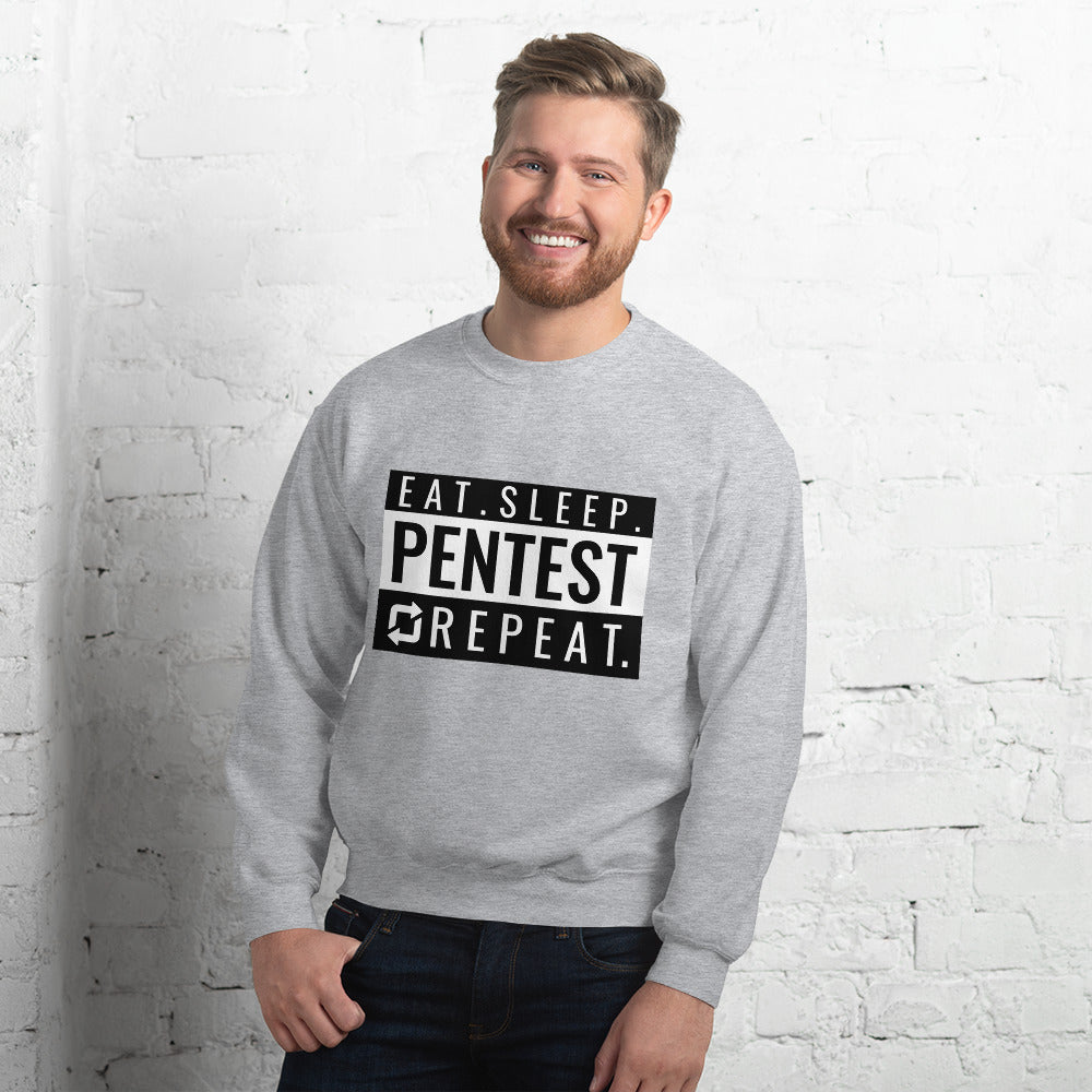 Eat sleep pentest repeat - Unisex Sweatshirt by DarkByteGear