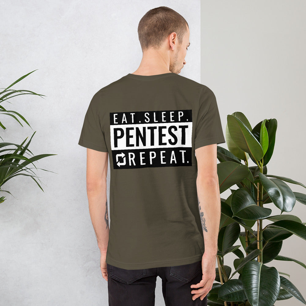 Eat sleep pentest repeat - Short-Sleeve Unisex T-Shirt by DarkByteGear