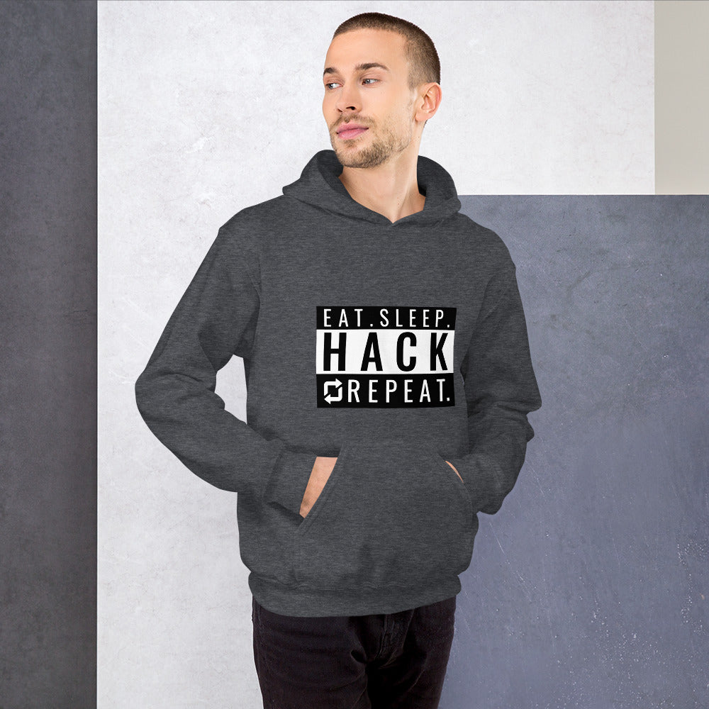 Eat Sleep Hack Repeat - Unisex Hoodie by DarkByteGear