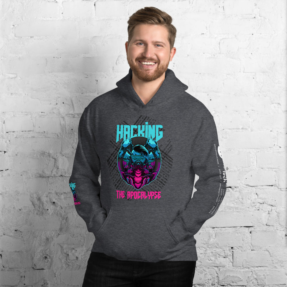 Hacking the apocalypse v1 - Unisex Hoodie (with all sides design) by DarkByteGear