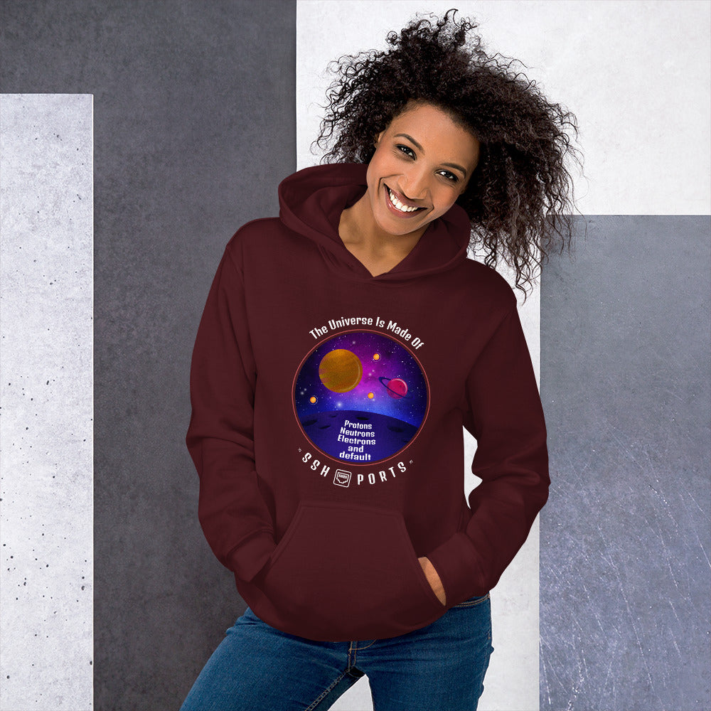 The Universe Is Made Of Default SSH Ports - Unisex Hoodie by DarkByteGear