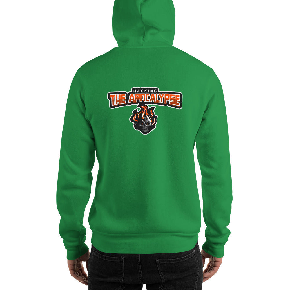 Hacking the apocalypse v1 - Unisex Hoodie (with back design) by DarkByteGear