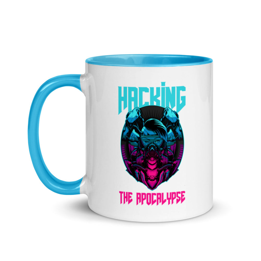 Hacking the apocalypse - Mug with Color Inside by DarkByteGear