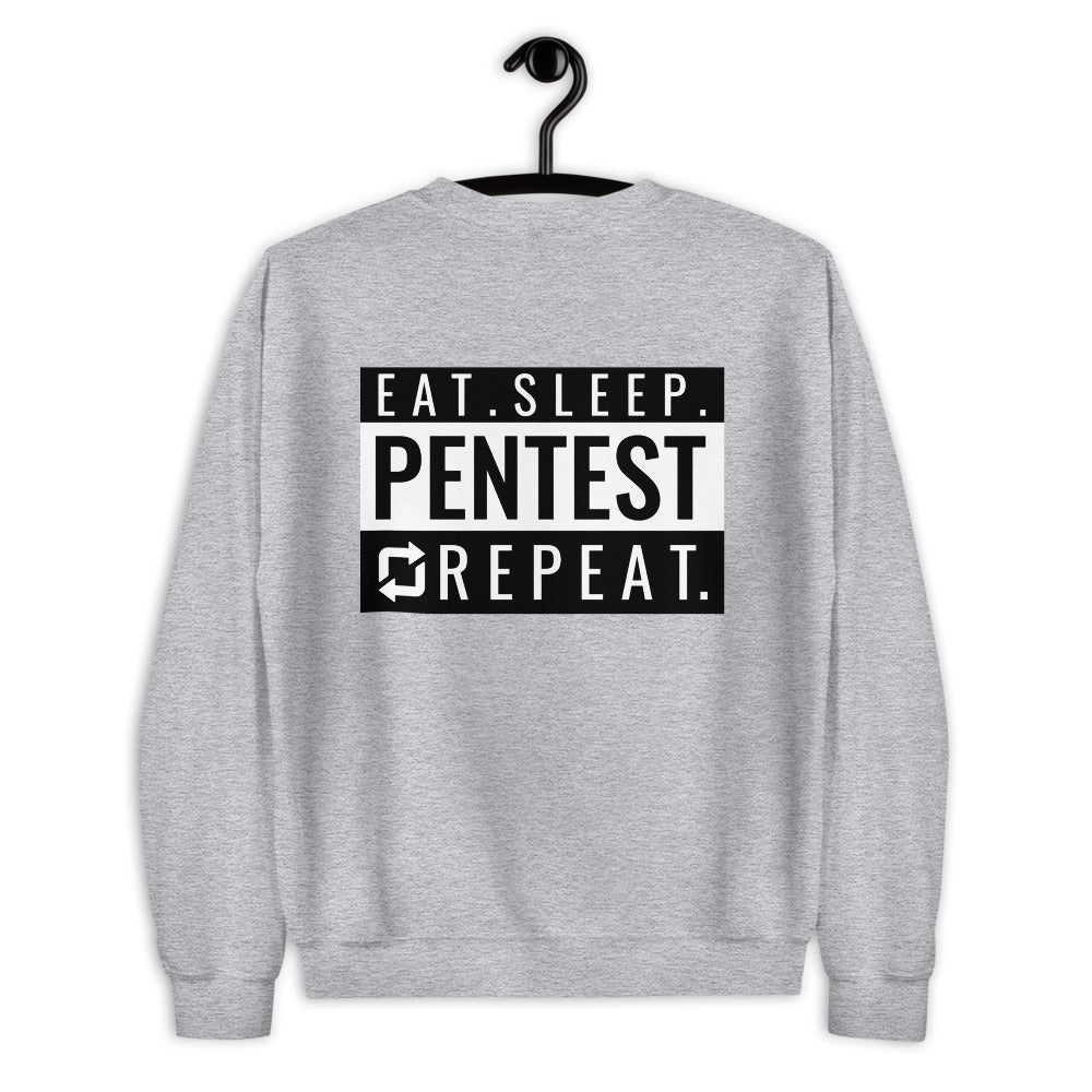 Eat sleep pentest repeat - Unisex Sweatshirt by DarkByteGear