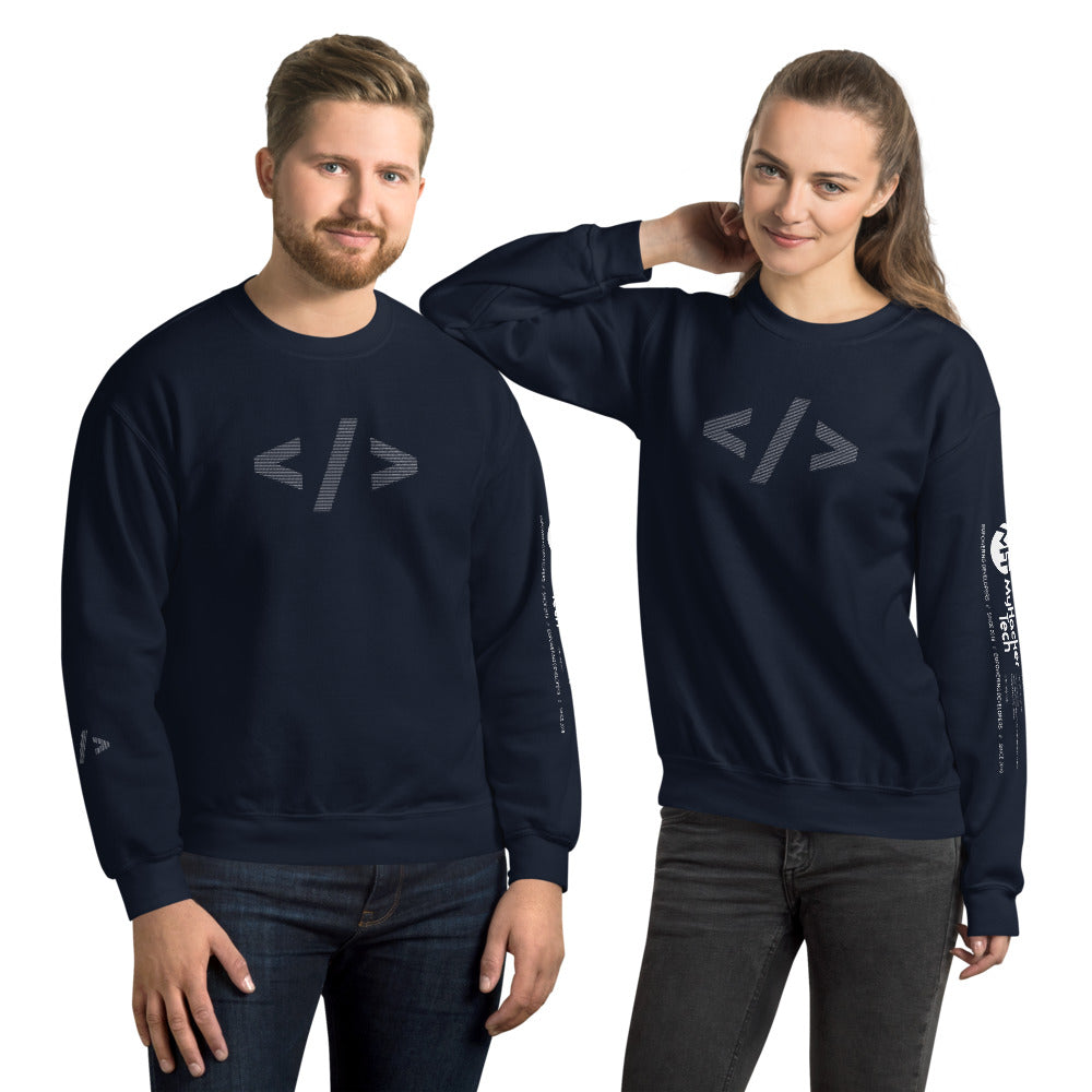 Culture of code in ASCII characters - Unisex Sweatshirt by DarkByteGear