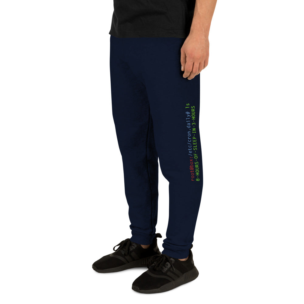 8 hours of sleep in 3 hours - Unisex Joggers by DarkByteGear