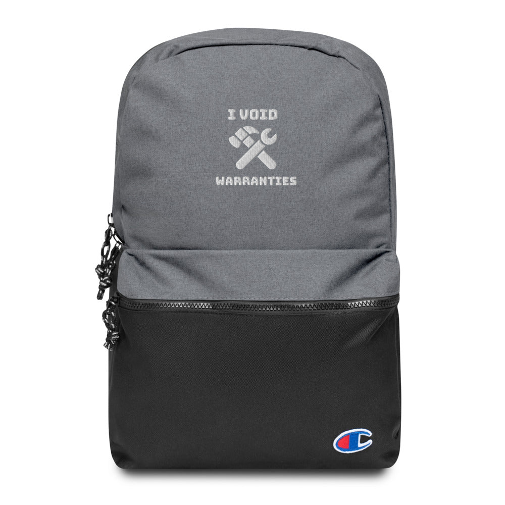I void warranties - Embroidered Champion Backpack by DarkByteGear
