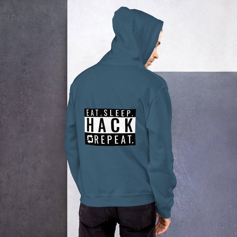 Eat Sleep Hack Repeat - Unisex Hoodie by DarkByteGear