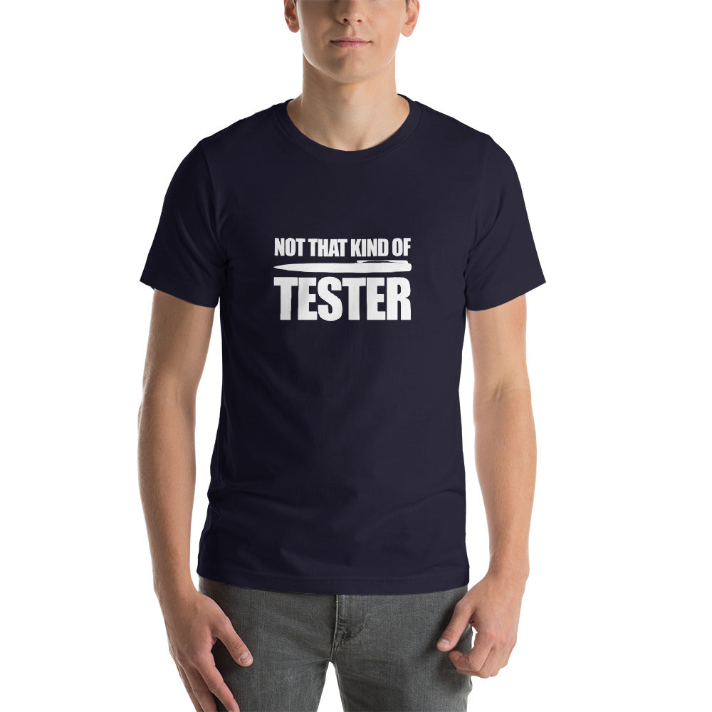 Not that kind of pen tester - Short-Sleeve Unisex T-Shirt (white text) by DarkByteGear