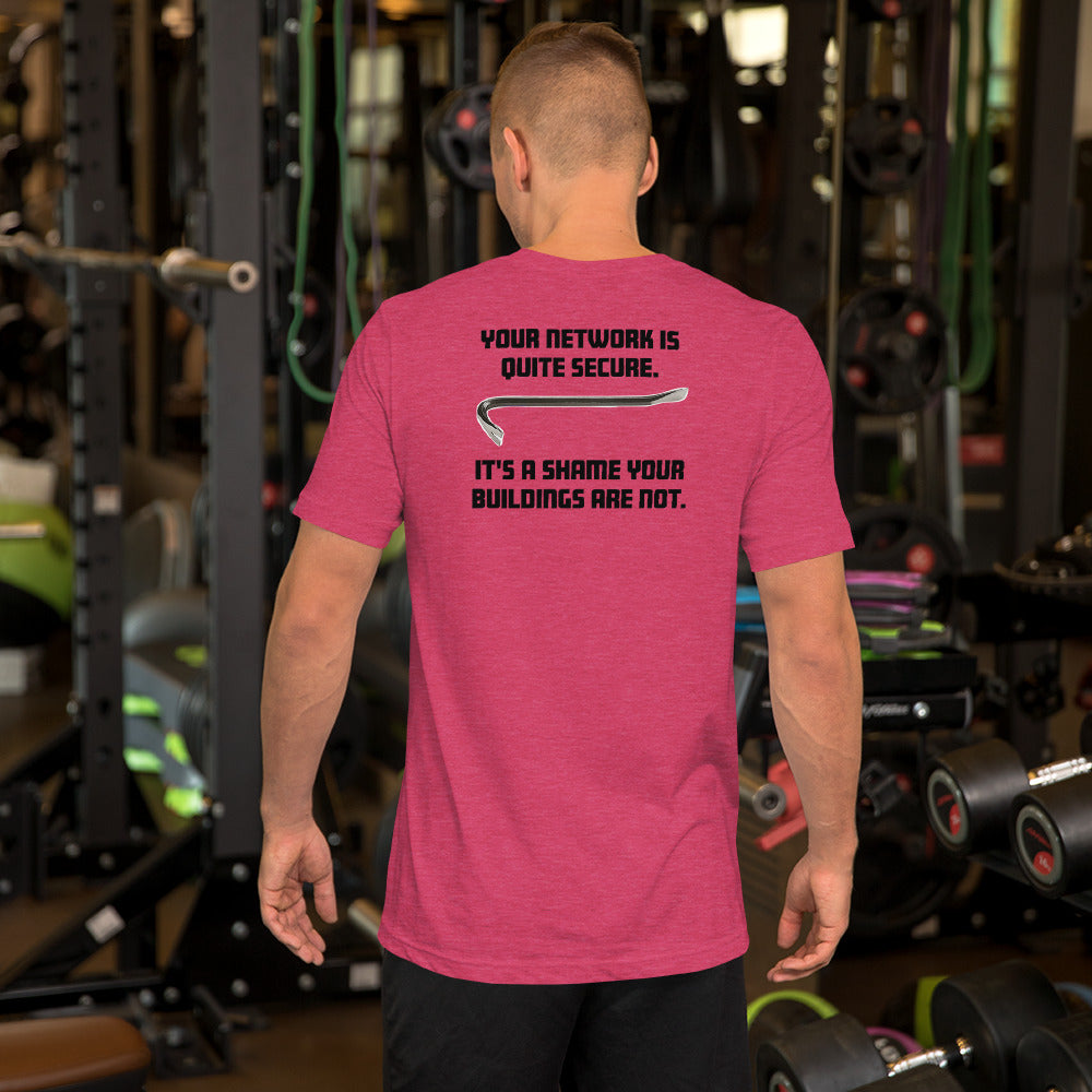 Your network is quite secure - Short-Sleeve Unisex T-Shirt (black text) by DarkByteGear