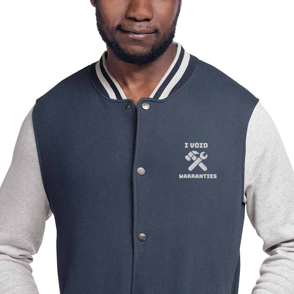 I void warranties - Embroidered Champion Bomber Jacket by DarkByteGear
